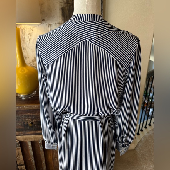 Loft Striped Shirt Dress, Size M - Picture 9 of 11